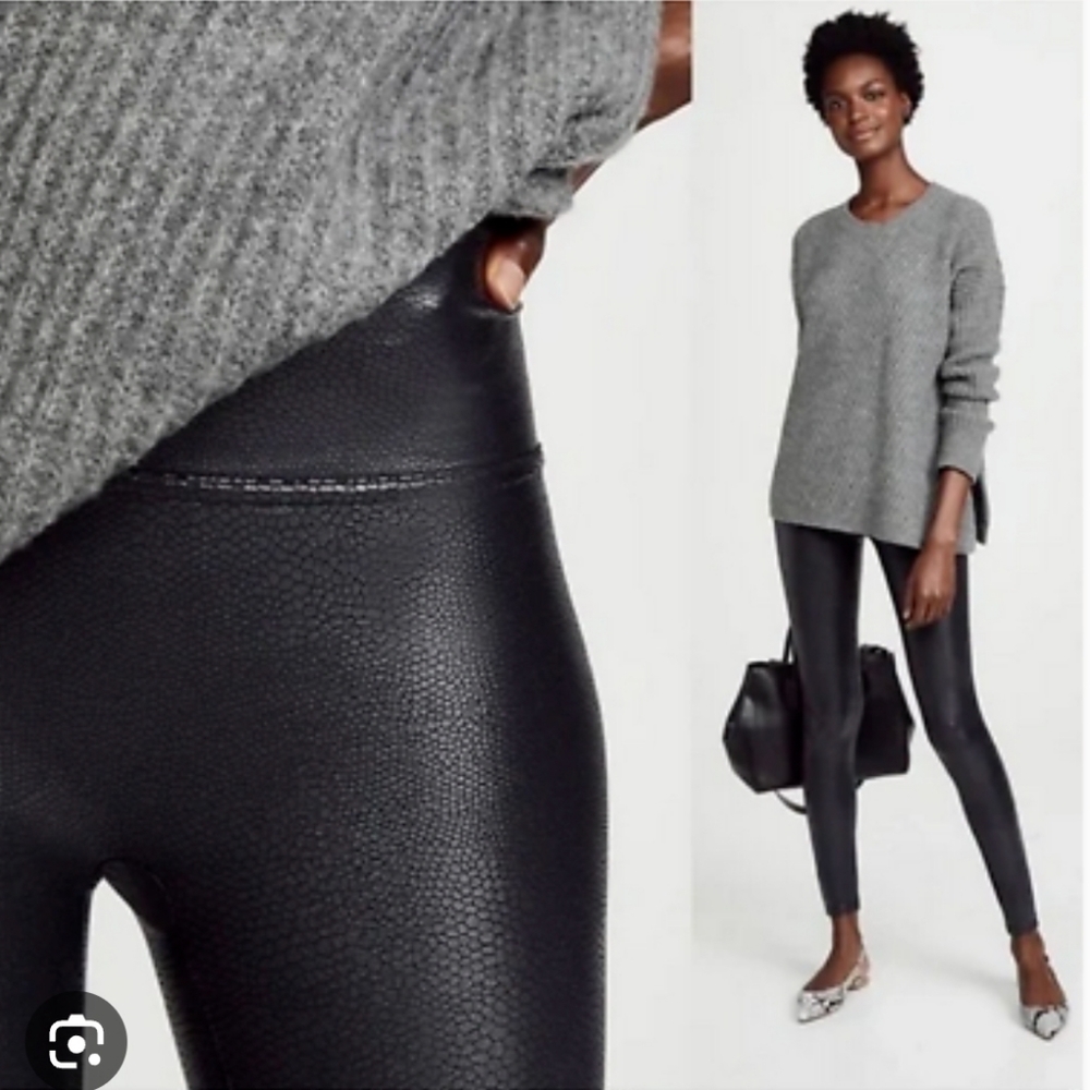Spanx Pebbled faux Leather Leggings Medium
